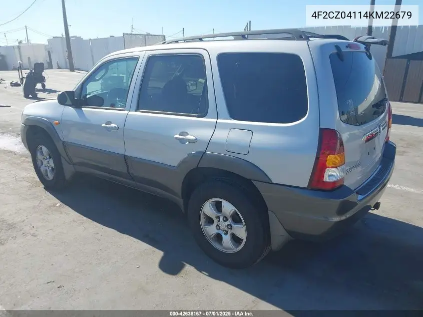 2004 Mazda Tribute Lx V6 VIN: 4F2CZ04114KM22679 Lot: 42638167
