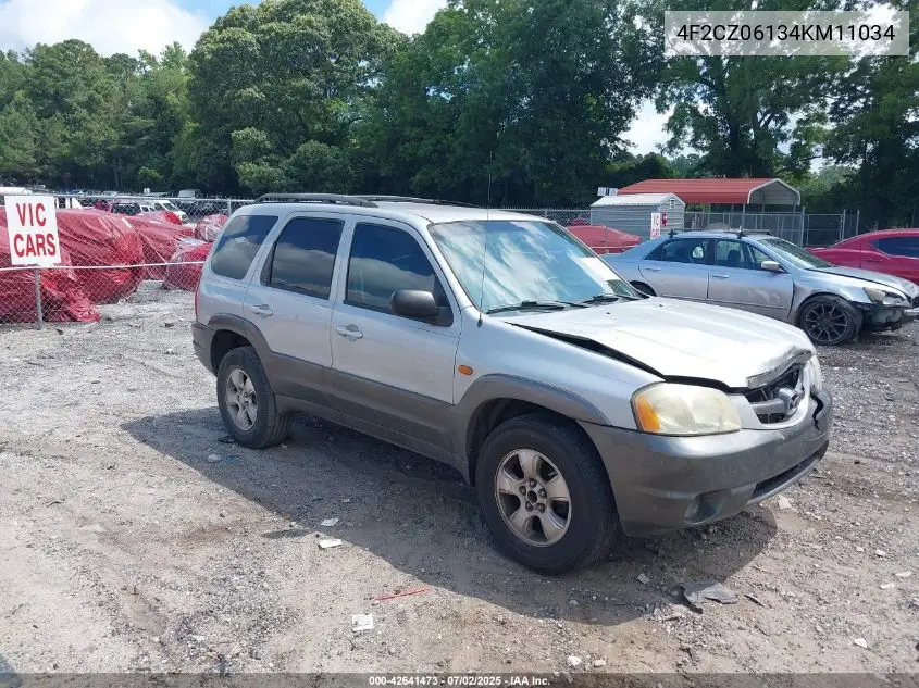 2004 Mazda Tribute Es V6 VIN: 4F2CZ06134KM11034 Lot: 42641473