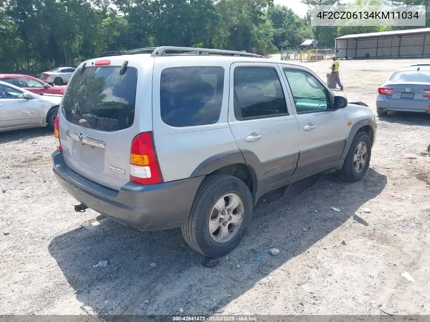 2004 Mazda Tribute Es V6 VIN: 4F2CZ06134KM11034 Lot: 42641473