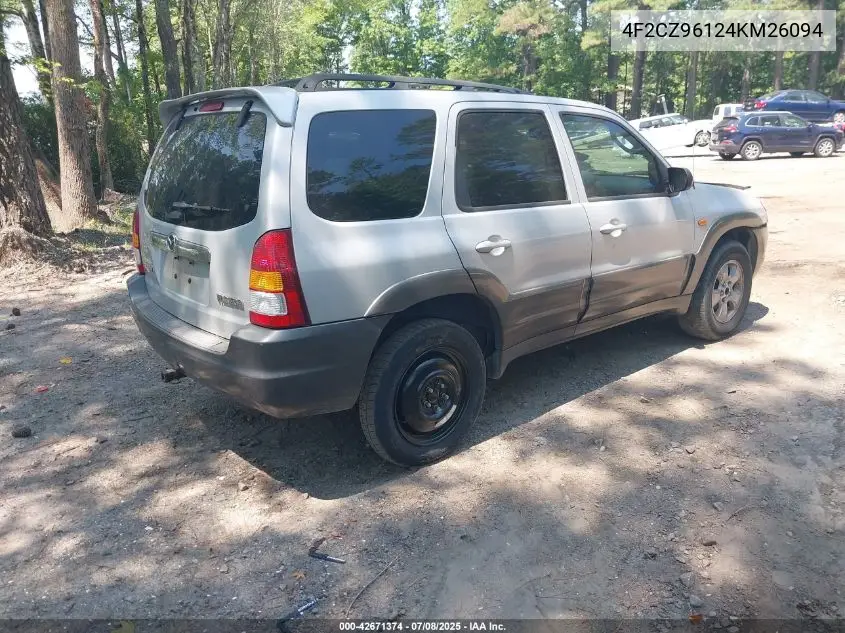 2004 Mazda Tribute Es V6 VIN: 4F2CZ96124KM26094 Lot: 42671374