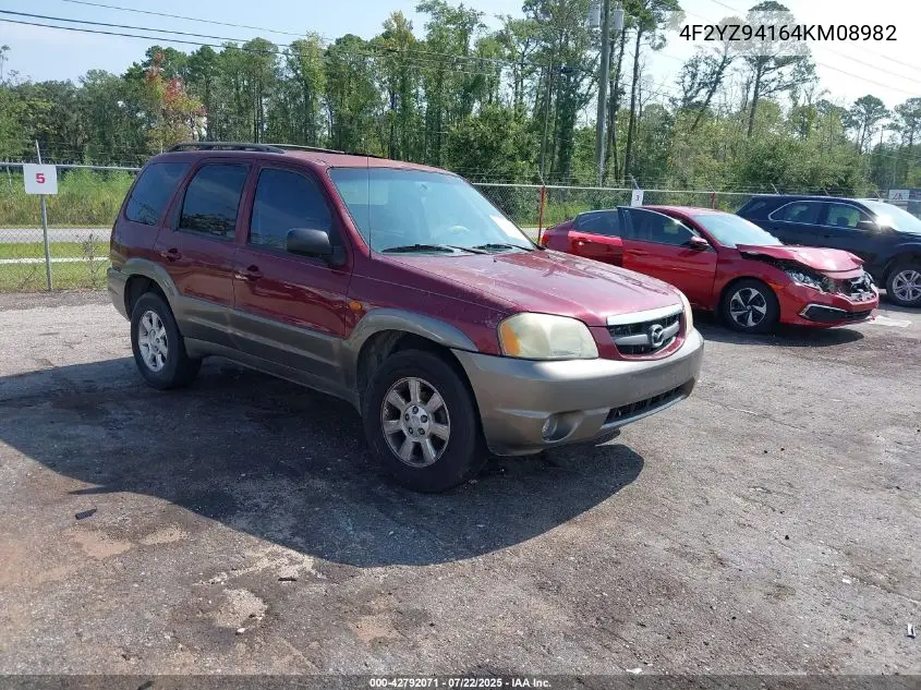 2004 Mazda Tribute Lx V6 VIN: 4F2YZ94164KM08982 Lot: 42792071