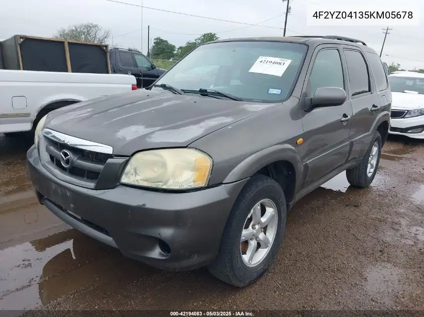 2005 Mazda Tribute S VIN: 4F2YZ04135KM05678 Lot: 42194083