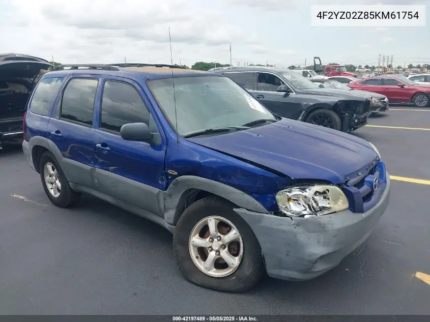 2005 Mazda Tribute I VIN: 4F2YZ02Z85KM61754 Lot: 42197489