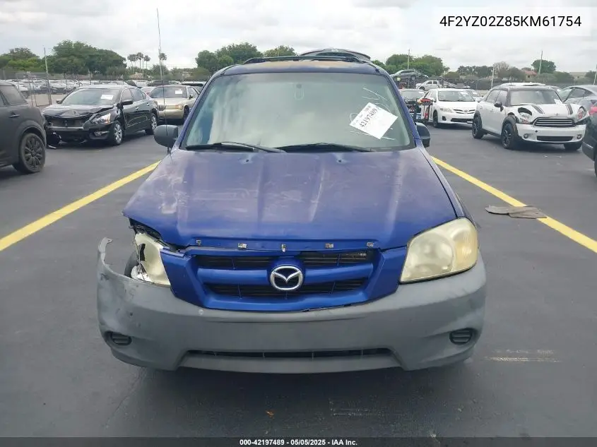 2005 Mazda Tribute I VIN: 4F2YZ02Z85KM61754 Lot: 42197489