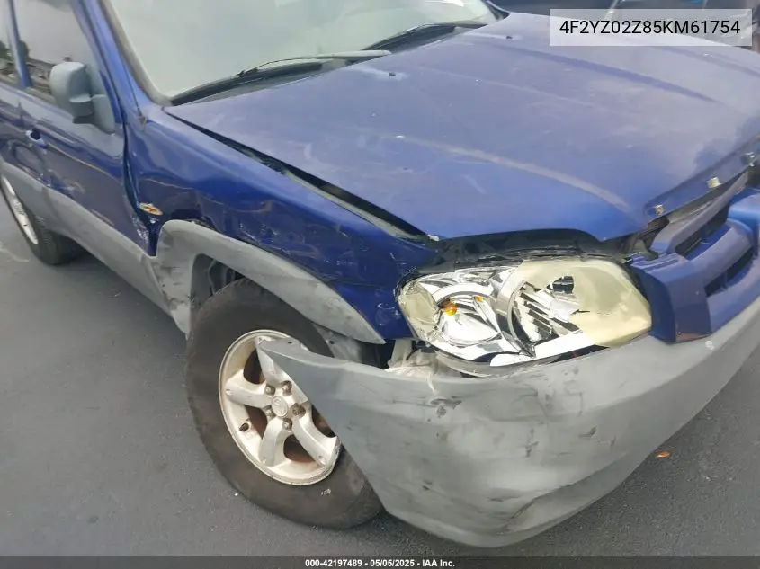 2005 Mazda Tribute I VIN: 4F2YZ02Z85KM61754 Lot: 42197489