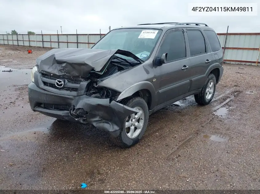 2005 Mazda Tribute S VIN: 4F2YZ04115KM49811 Lot: 42205346