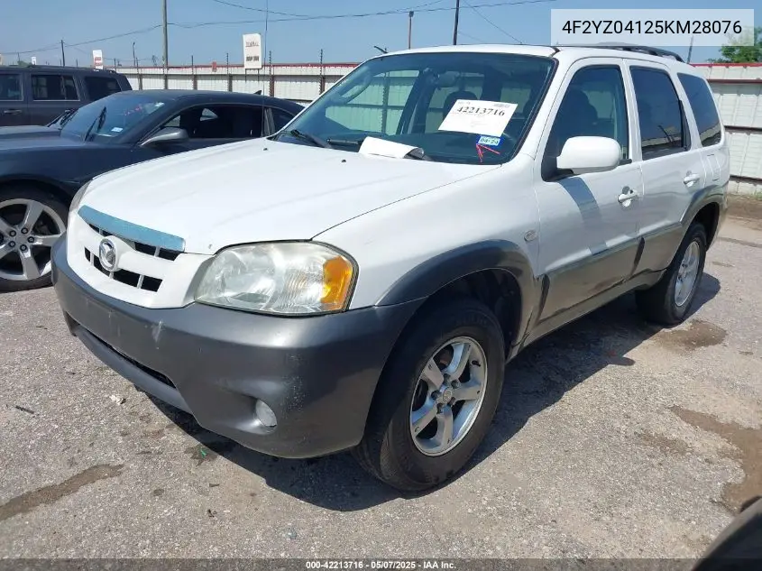 2005 Mazda Tribute S VIN: 4F2YZ04125KM28076 Lot: 42213716