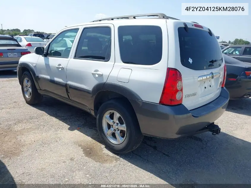 2005 Mazda Tribute S VIN: 4F2YZ04125KM28076 Lot: 42213716