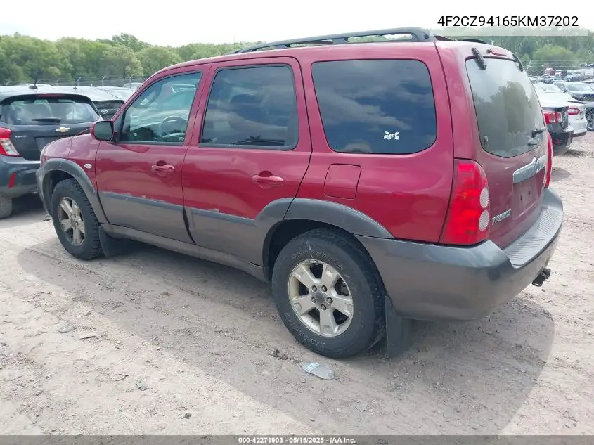 2005 Mazda Tribute S VIN: 4F2CZ94165KM37202 Lot: 42271903