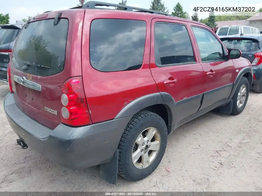 2005 Mazda Tribute S VIN: 4F2CZ94165KM37202 Lot: 42271903