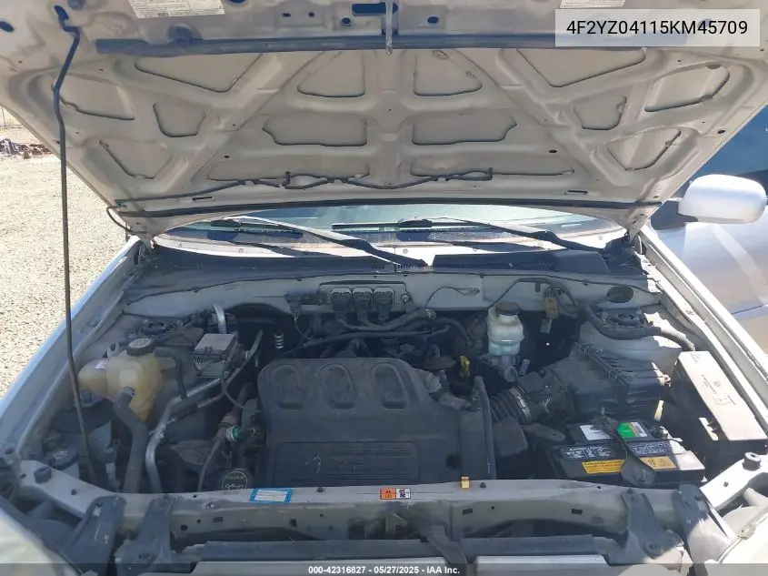 2005 Mazda Tribute S VIN: 4F2YZ04115KM45709 Lot: 42316827