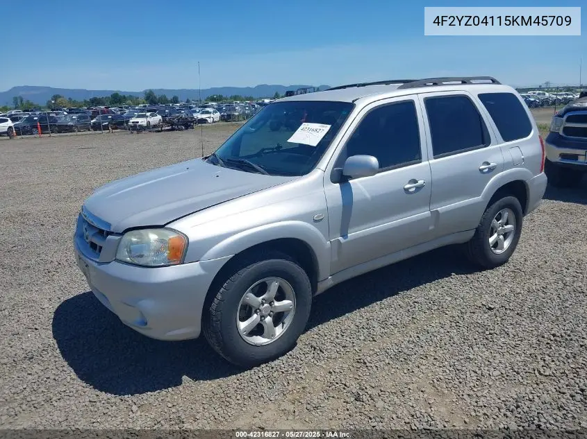 2005 Mazda Tribute S VIN: 4F2YZ04115KM45709 Lot: 42316827