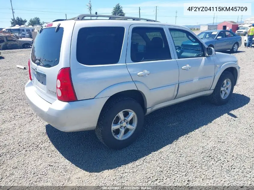 2005 Mazda Tribute S VIN: 4F2YZ04115KM45709 Lot: 42316827