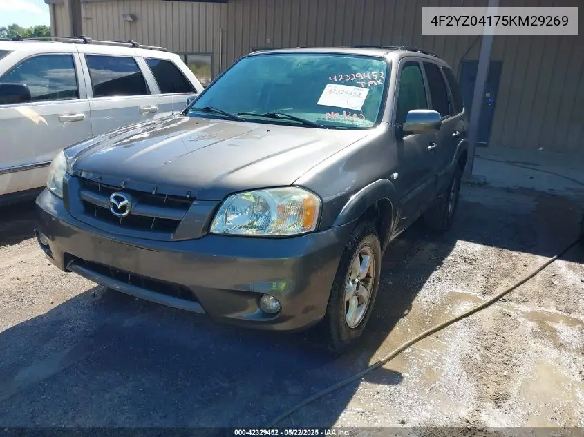 2005 Mazda Tribute S VIN: 4F2YZ04175KM29269 Lot: 42329452