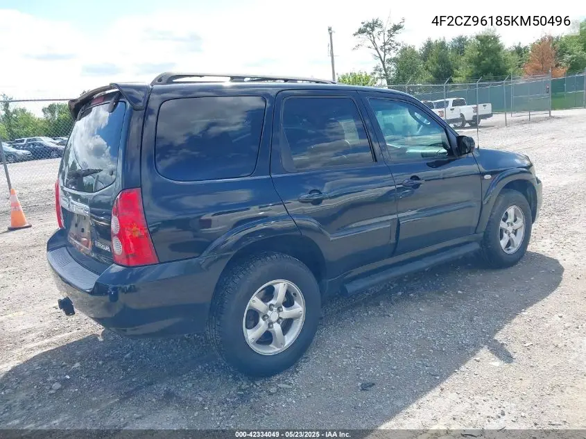 2005 Mazda Tribute S VIN: 4F2CZ96185KM50496 Lot: 42334049