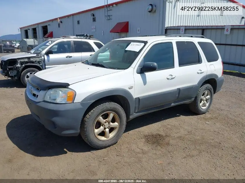 2005 Mazda Tribute I VIN: 4F2YZ92Z25KM58255 Lot: 42472065