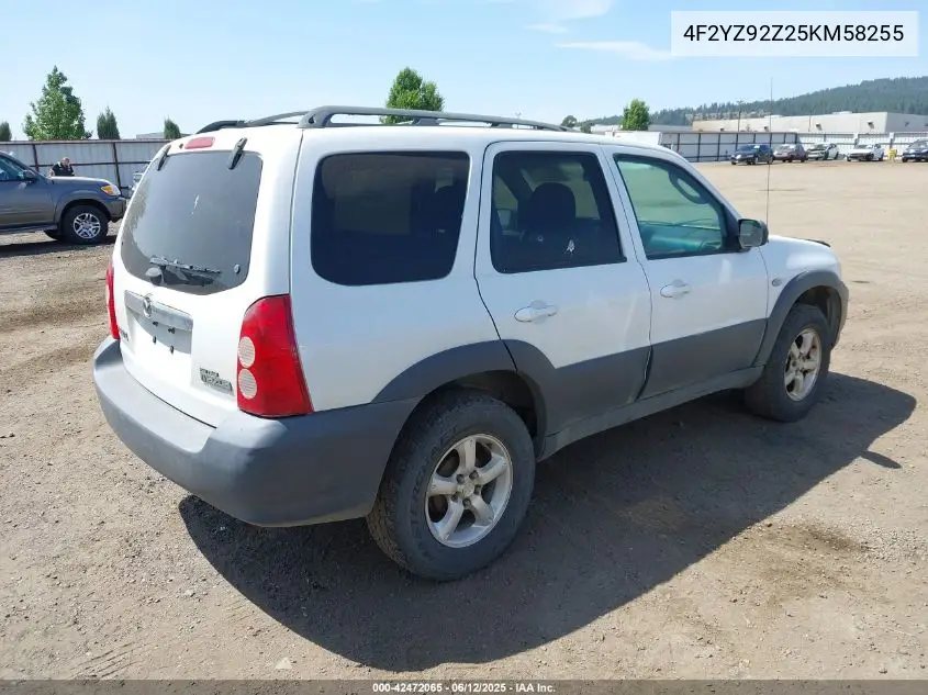 2005 Mazda Tribute I VIN: 4F2YZ92Z25KM58255 Lot: 42472065