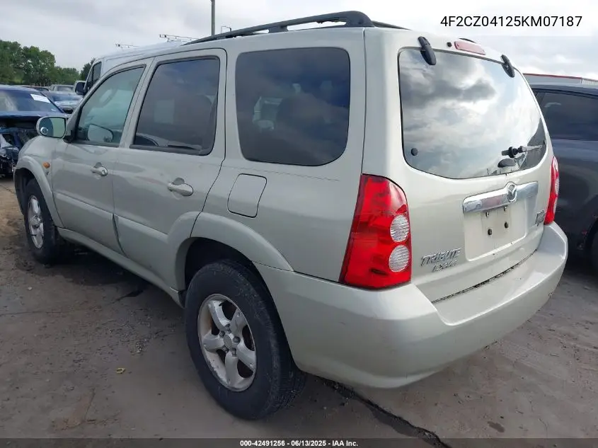 2005 Mazda Tribute S VIN: 4F2CZ04125KM07187 Lot: 42491256