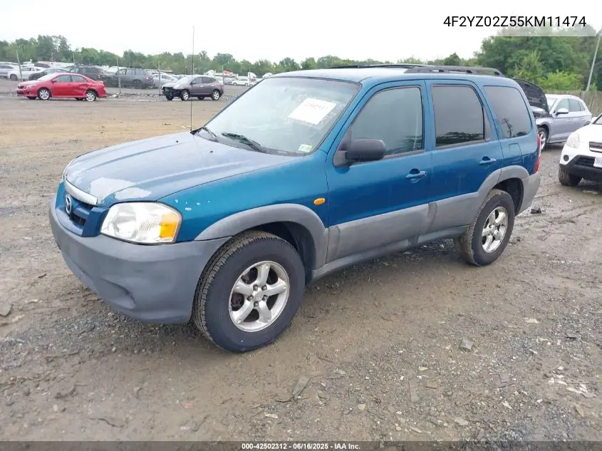 2005 Mazda Tribute I VIN: 4F2YZ02Z55KM11474 Lot: 42502312