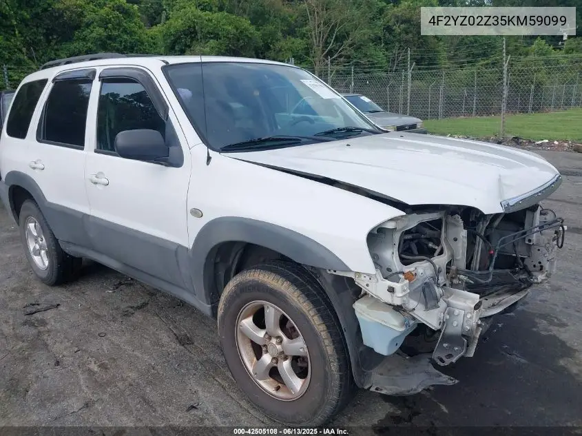 2005 Mazda Tribute I VIN: 4F2YZ02Z35KM59099 Lot: 42505108