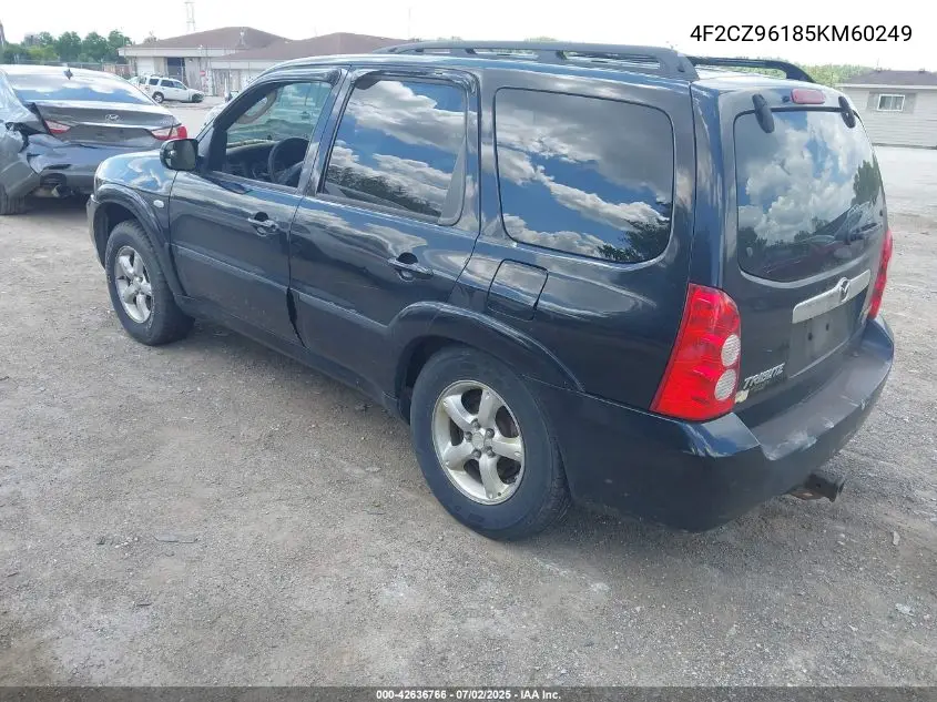 2005 Mazda Tribute S VIN: 4F2CZ96185KM60249 Lot: 42636766