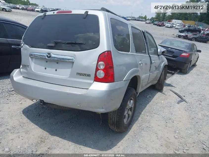 2005 Mazda Tribute S VIN: 4F2YZ96135KM19212 Lot: 42656677