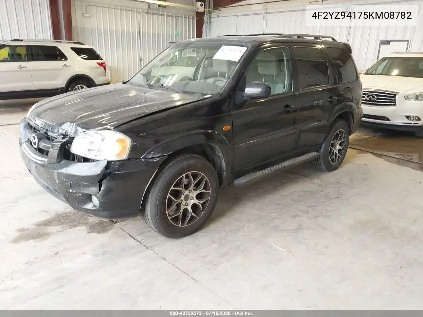 2005 Mazda Tribute S VIN: 4F2YZ94175KM08782 Lot: 42732573