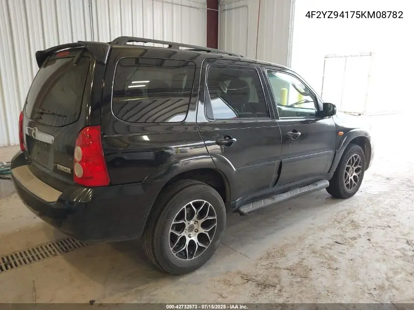 2005 Mazda Tribute S VIN: 4F2YZ94175KM08782 Lot: 42732573