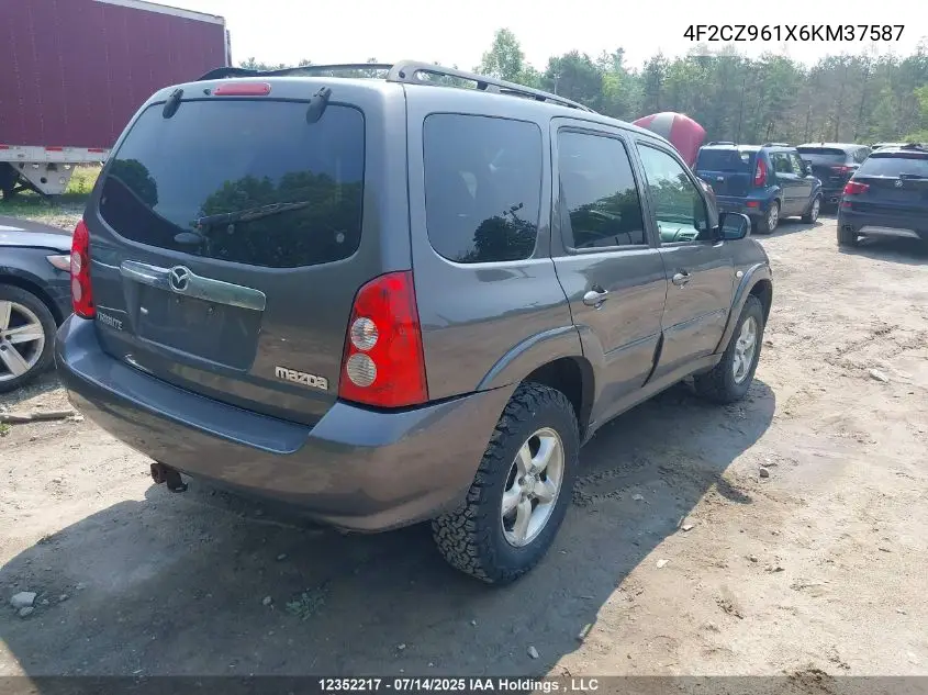 2006 Mazda Tribute VIN: 4F2CZ961X6KM37587 Lot: 12352217