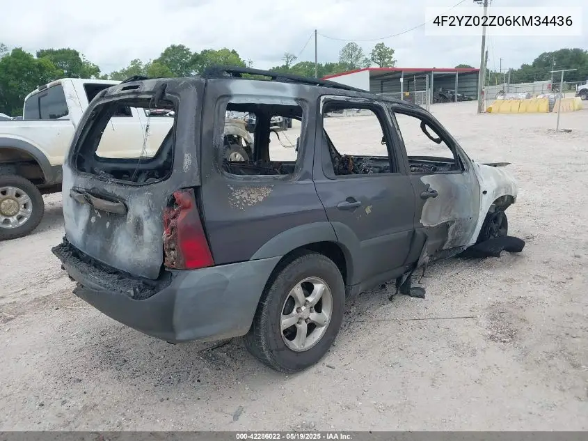 2006 Mazda Tribute I VIN: 4F2YZ02Z06KM34436 Lot: 42286022