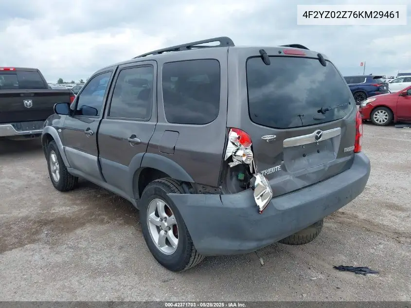 2006 Mazda Tribute I VIN: 4F2YZ02Z76KM29461 Lot: 42371703