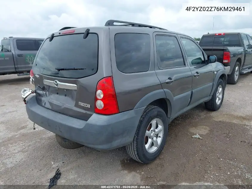 2006 Mazda Tribute I VIN: 4F2YZ02Z76KM29461 Lot: 42371703