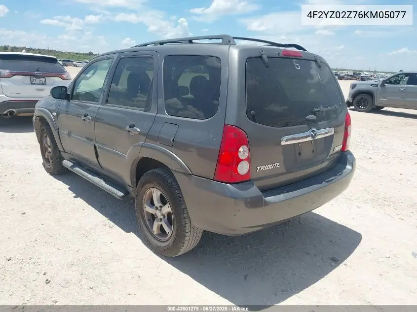 2006 Mazda Tribute I VIN: 4F2YZ02Z76KM05077 Lot: 42601279