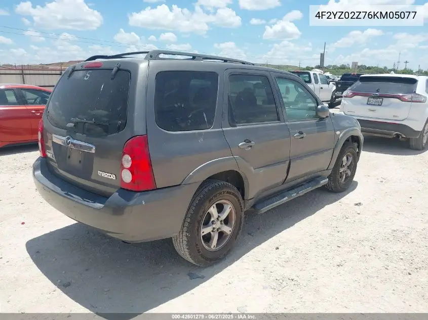 2006 Mazda Tribute I VIN: 4F2YZ02Z76KM05077 Lot: 42601279