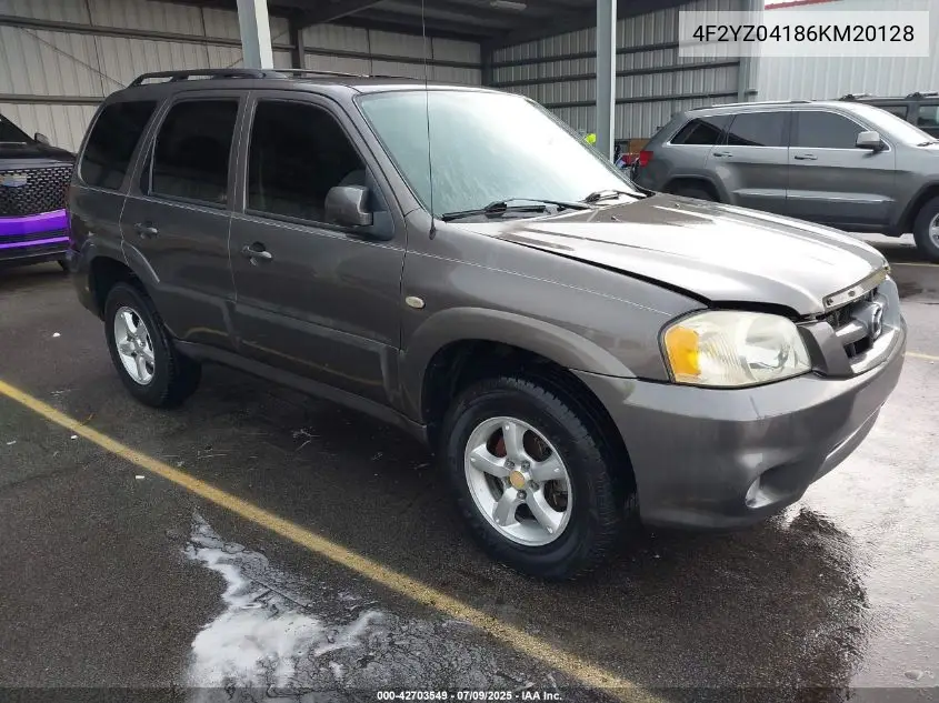 2006 Mazda Tribute S VIN: 4F2YZ04186KM20128 Lot: 42703549