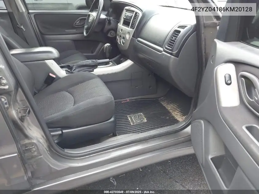 2006 Mazda Tribute S VIN: 4F2YZ04186KM20128 Lot: 42703549