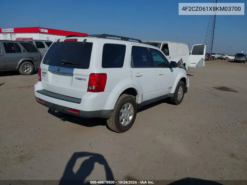 2008 Mazda Tribute S Grand Touring VIN: 4F2CZ061X8KM03700 Lot: 40679800