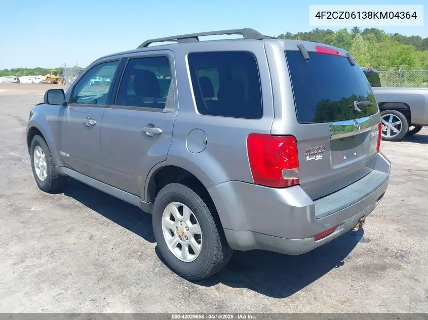 2008 Mazda Tribute S Touring VIN: 4F2CZ06138KM04364 Lot: 42029656