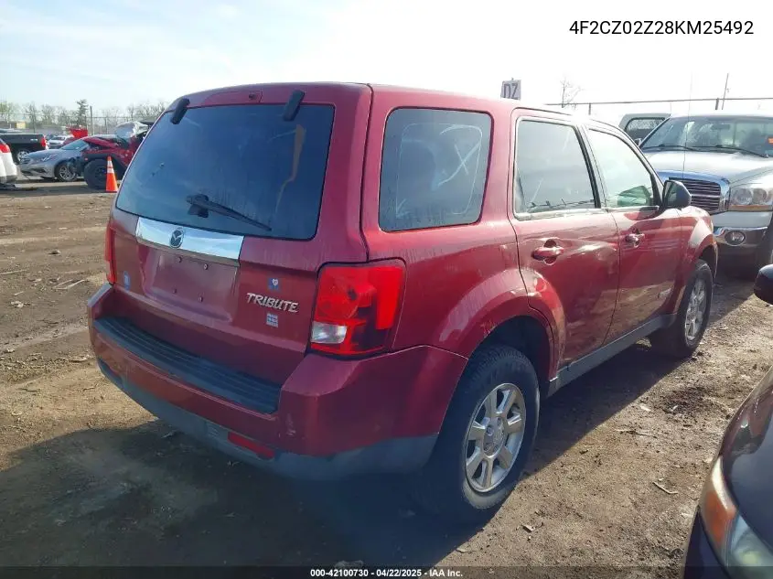 2008 Mazda Tribute I Sport VIN: 4F2CZ02Z28KM25492 Lot: 42100730