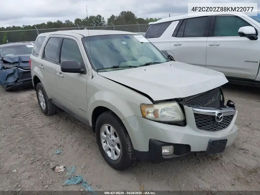 2008 Mazda Tribute I Sport VIN: 4F2CZ02Z88KM22077 Lot: 42136229