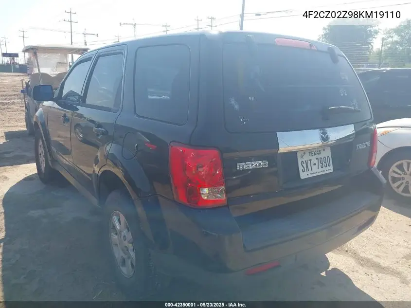 2008 Mazda Tribute I Sport VIN: 4F2CZ02Z98KM19110 Lot: 42350001