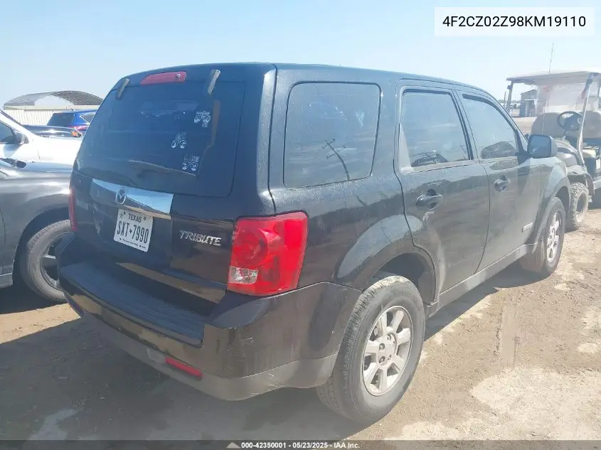 2008 Mazda Tribute I Sport VIN: 4F2CZ02Z98KM19110 Lot: 42350001