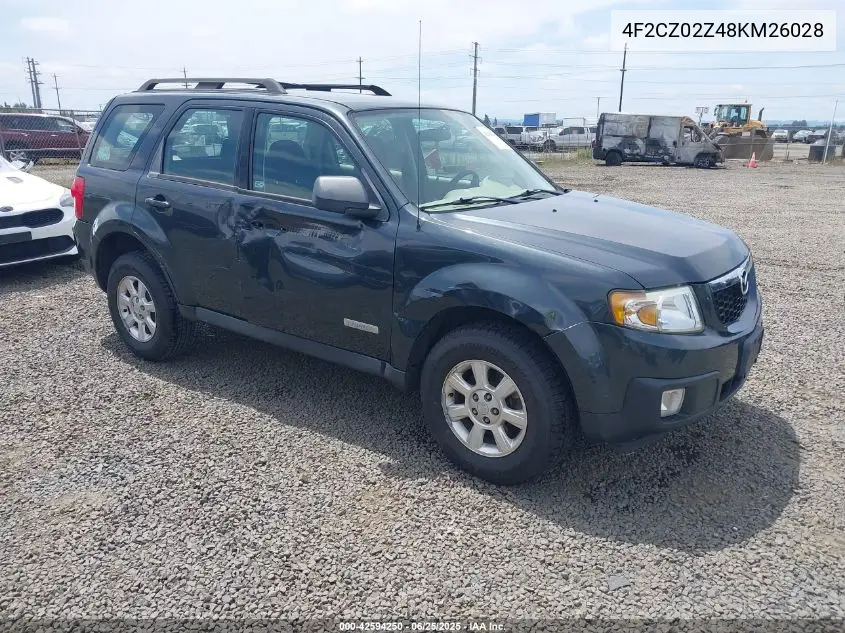 2008 Mazda Tribute I Sport VIN: 4F2CZ02Z48KM26028 Lot: 42594250