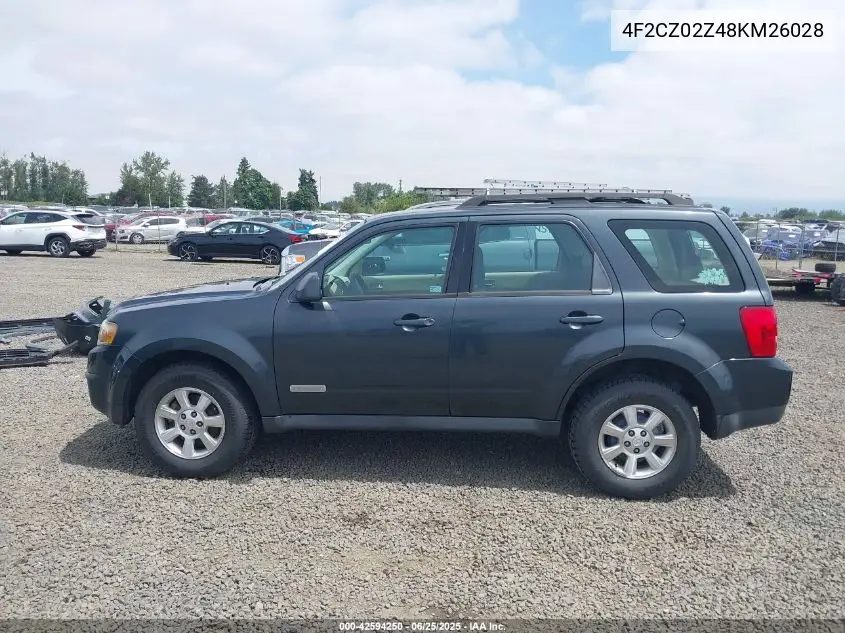 2008 Mazda Tribute I Sport VIN: 4F2CZ02Z48KM26028 Lot: 42594250