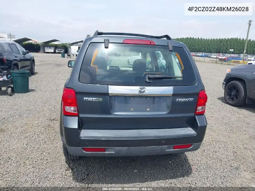 2008 Mazda Tribute I Sport VIN: 4F2CZ02Z48KM26028 Lot: 42594250