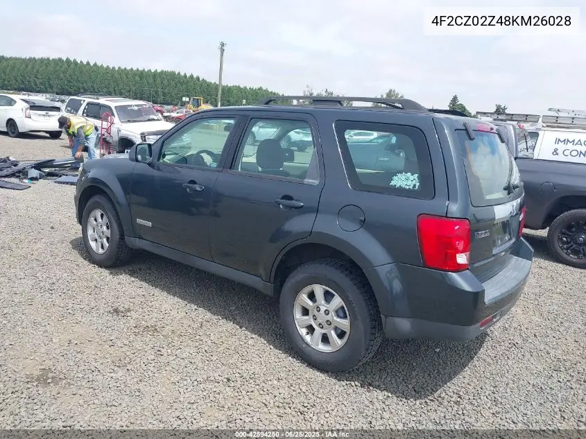 2008 Mazda Tribute I Sport VIN: 4F2CZ02Z48KM26028 Lot: 42594250