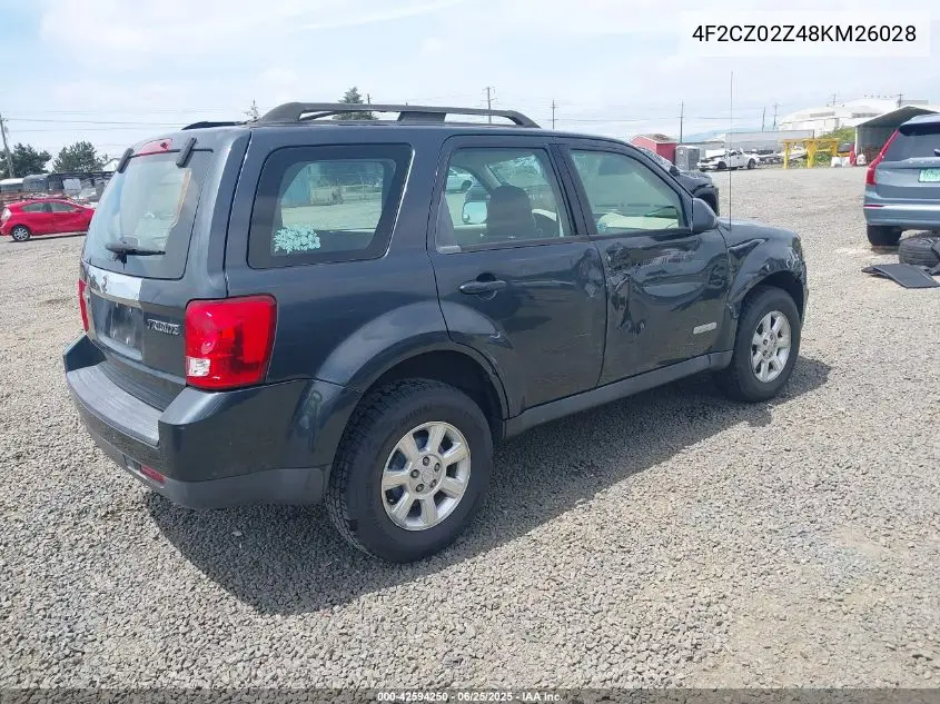 2008 Mazda Tribute I Sport VIN: 4F2CZ02Z48KM26028 Lot: 42594250
