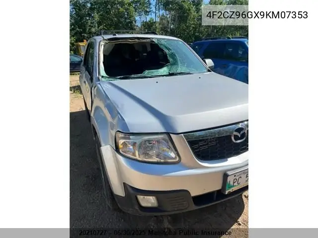2009 Mazda Tribute Gt V6 VIN: 4F2CZ96GX9KM07353 Lot: 20210727