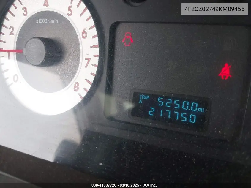 2009 Mazda Tribute I Sport VIN: 4F2CZ02749KM09455 Lot: 41807720