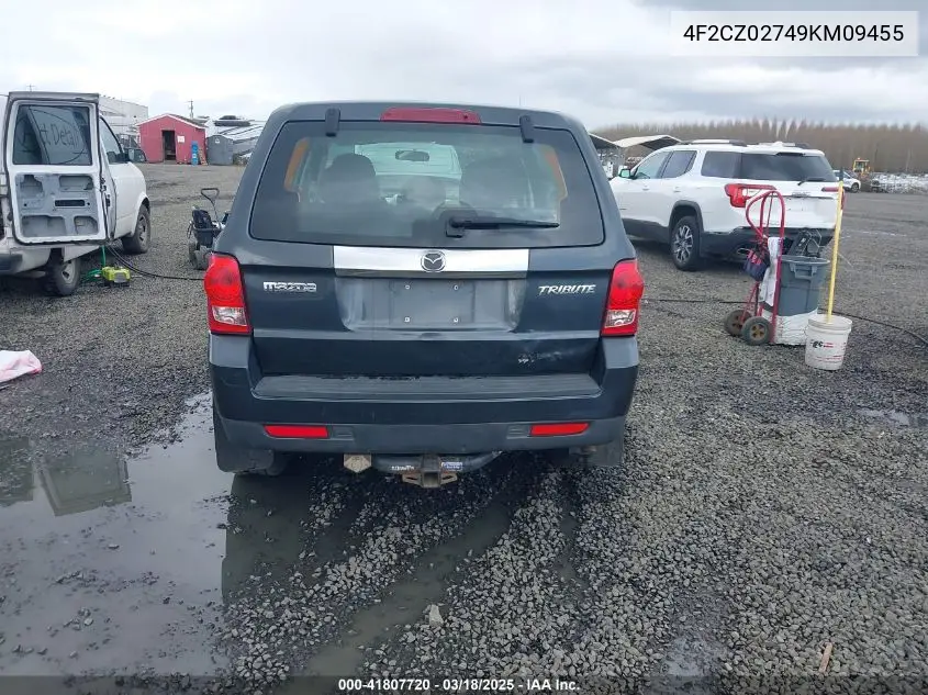 2009 Mazda Tribute I Sport VIN: 4F2CZ02749KM09455 Lot: 41807720